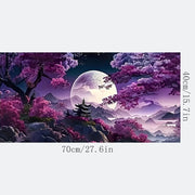 Набор для алмазной живописи Современный абстрактный пейзаж Вода Луна Дерево 70x40см для взрослых