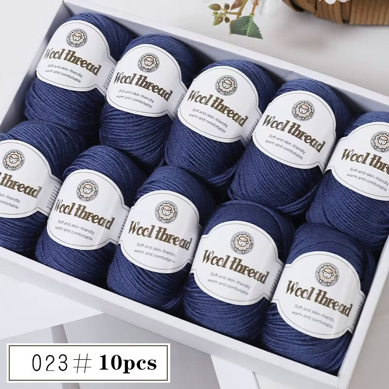 10pcs Australian Wool Yarn 500g Soft Warm Knitting for Sweaters Coats Scarves