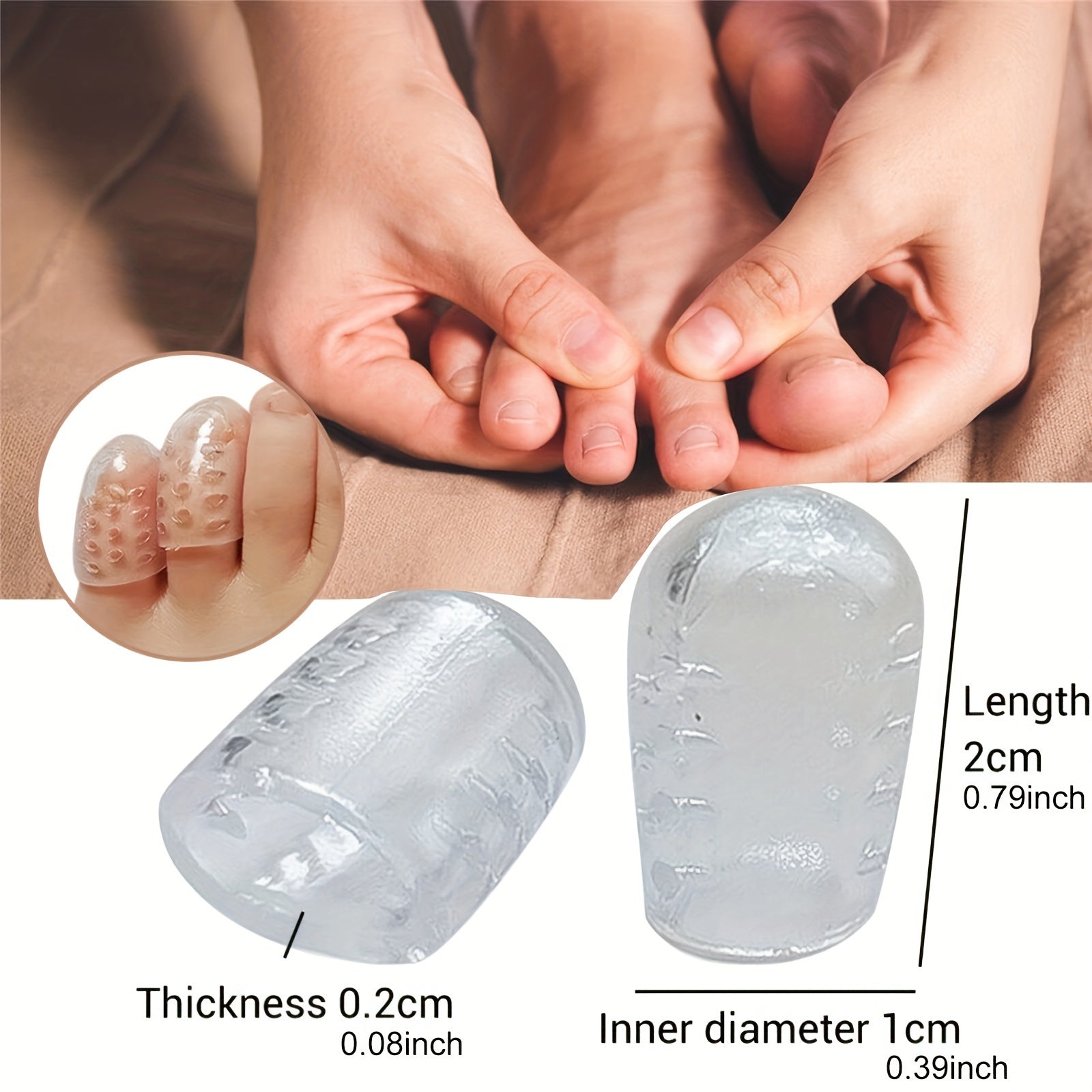 10 piezas de protectores de silicona para dedos, fundas flexibles para dedos, para callos y uñas encarnadas