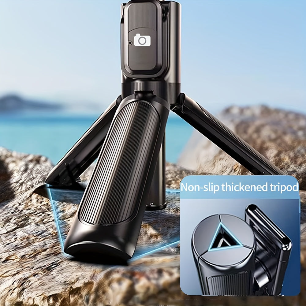 Simsiz Selfie tayoqchasi masofadan boshqarish bilan, ochiq havoda foydalanish uchun tripod, tebranishga qarshi, aylantiriladigan, smartfonlar bilan mos keladigan, batareya bilan ishlaydigan, qayta zaryadlanmaydigan (diametri < 20mm)