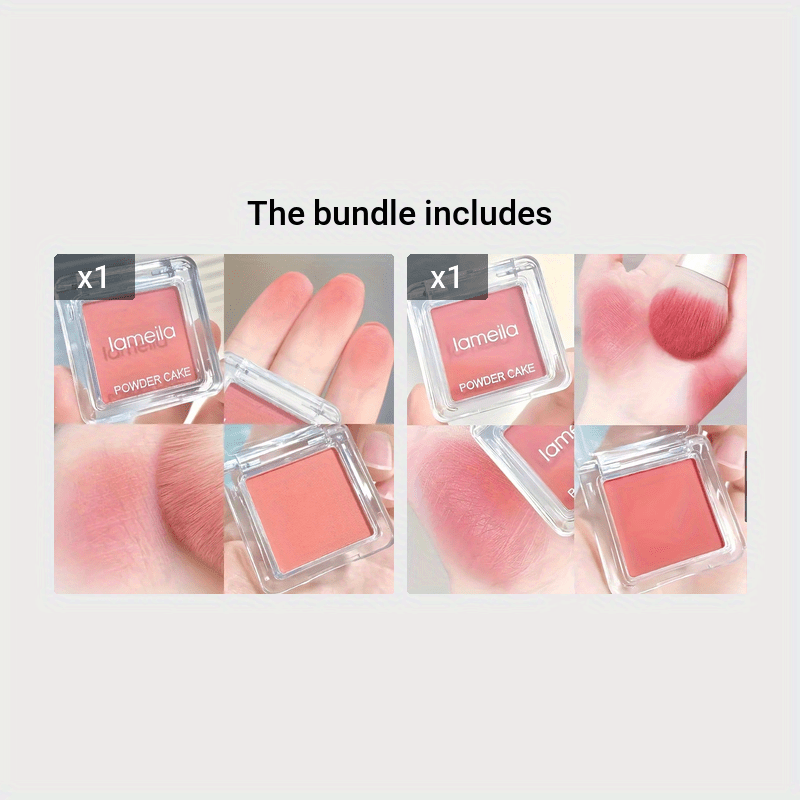 Paleta de rubores nude ligera para mujer, monocromática, maquillaje natural