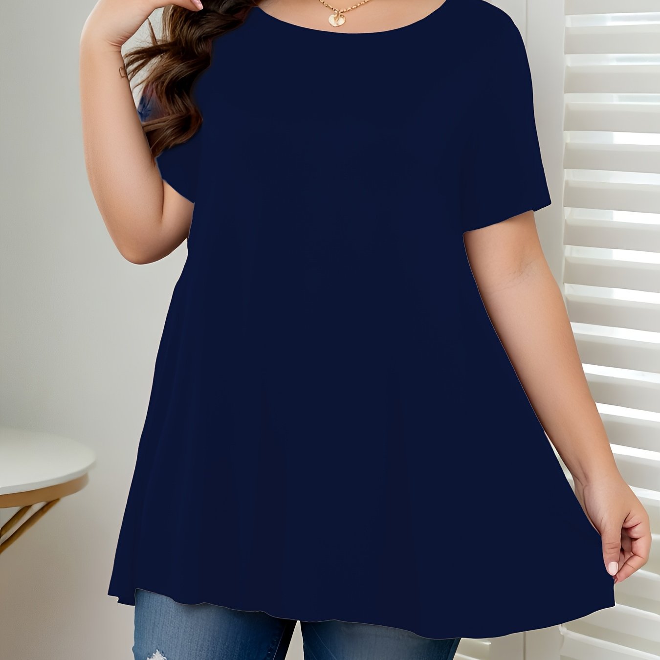 Plus Size Maroon T-Shirt for Women Soft Comfortable Casual Wear