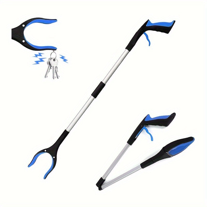 Heavy-Duty Elderly Extendable Garbage Picker 32-Inch Metal Grabber Tool