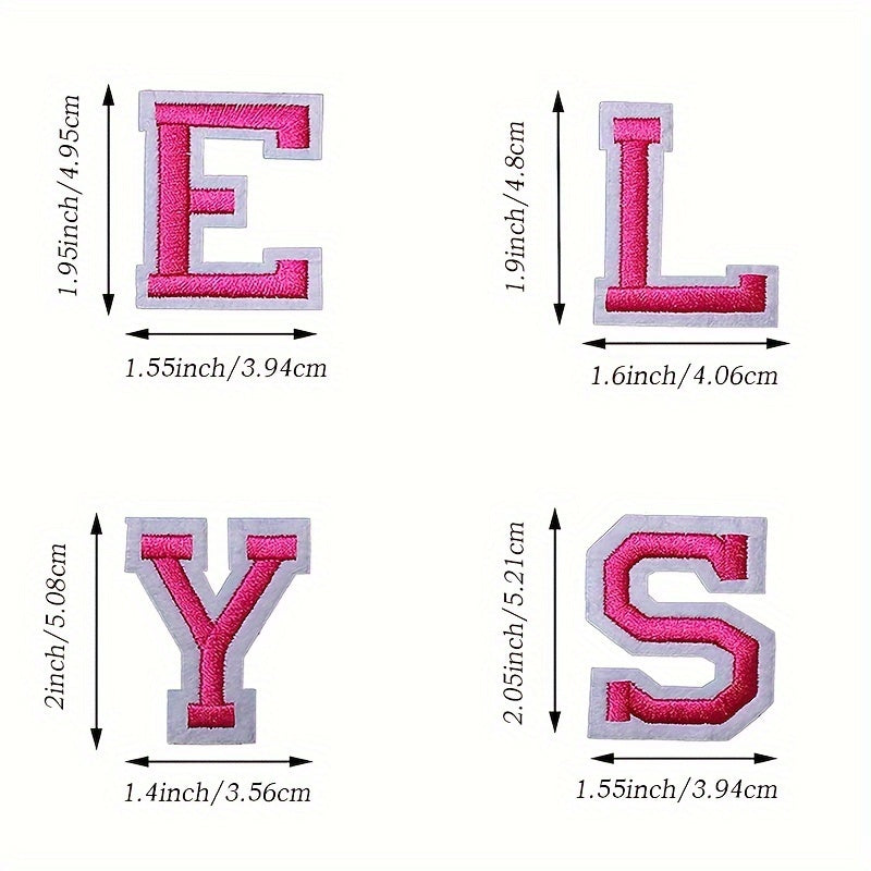 Iron-On Patches for Hats Shoes Backpacks and Jackets Letters and Numbers