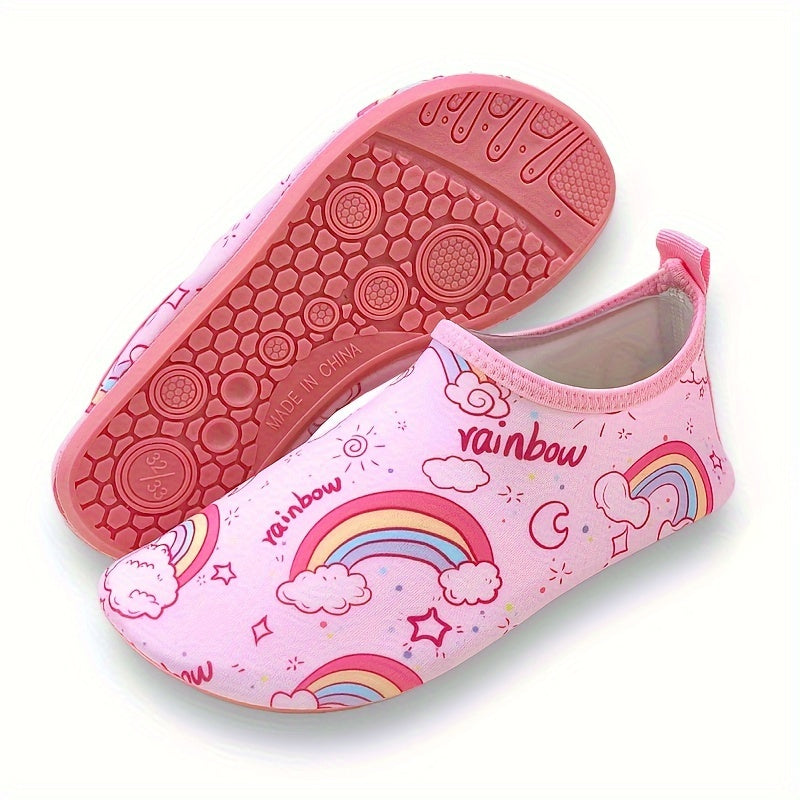 Детские водные тапочки легкие с мультяшным дизайном, легко надеваются для пляжа и водных развлечений