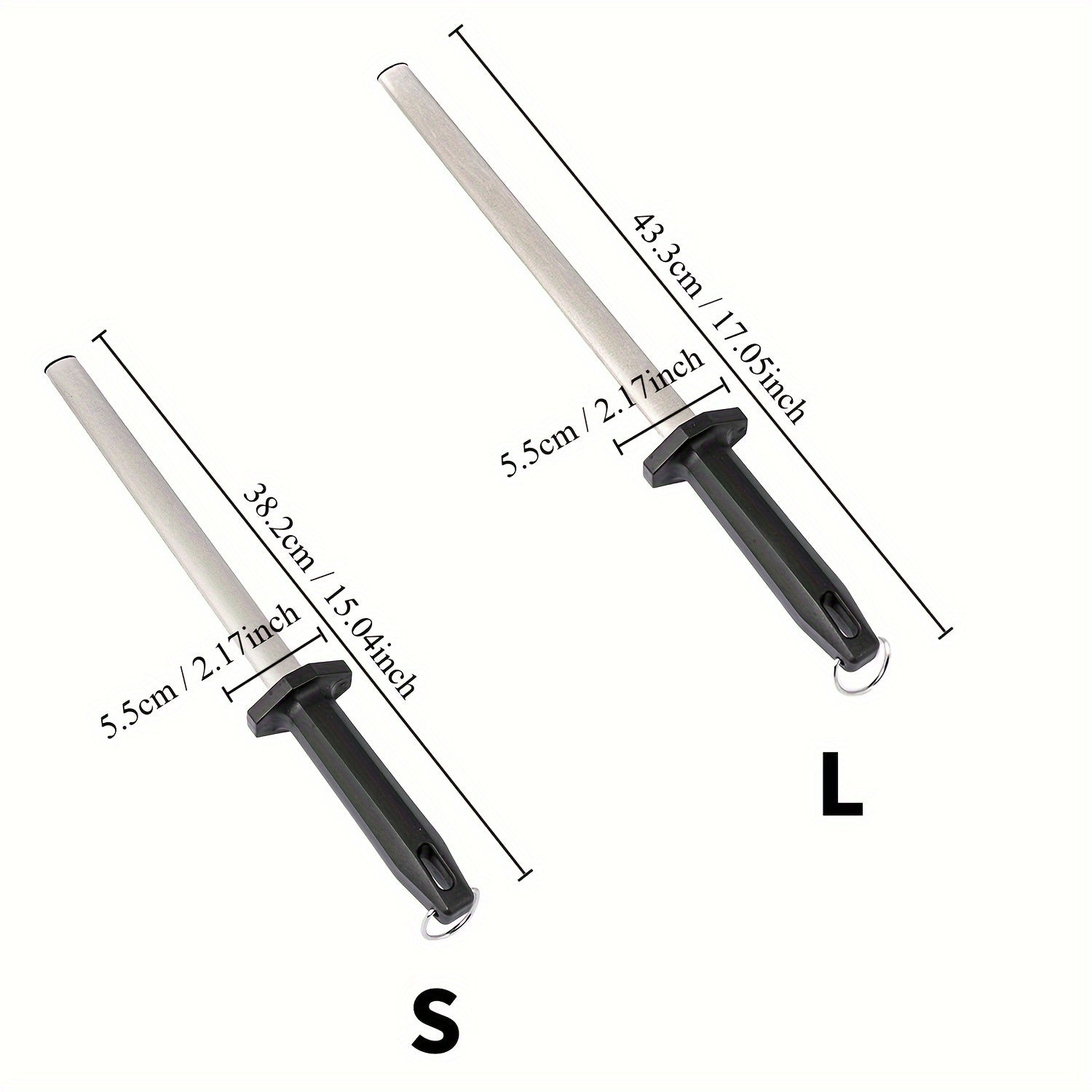 Handheld Stainless Steel Knife Sharpener for Kitchen Knives Medium Grit Manual Honing Stick