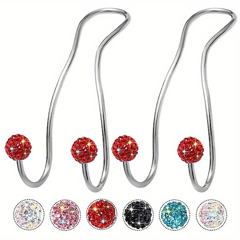 2PCS Car Headrest Hooks Metal Universal Seat Back Organizer Bag Holder