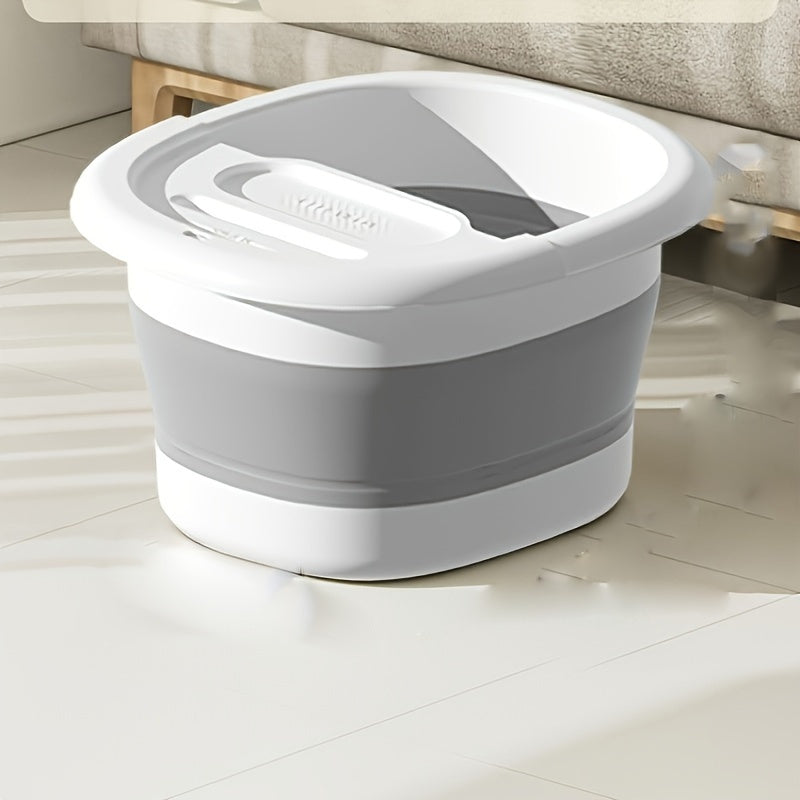 Portable Foldable Foot Bath Tub with Massage Bottom No Electricity PP Material Easy Storage
