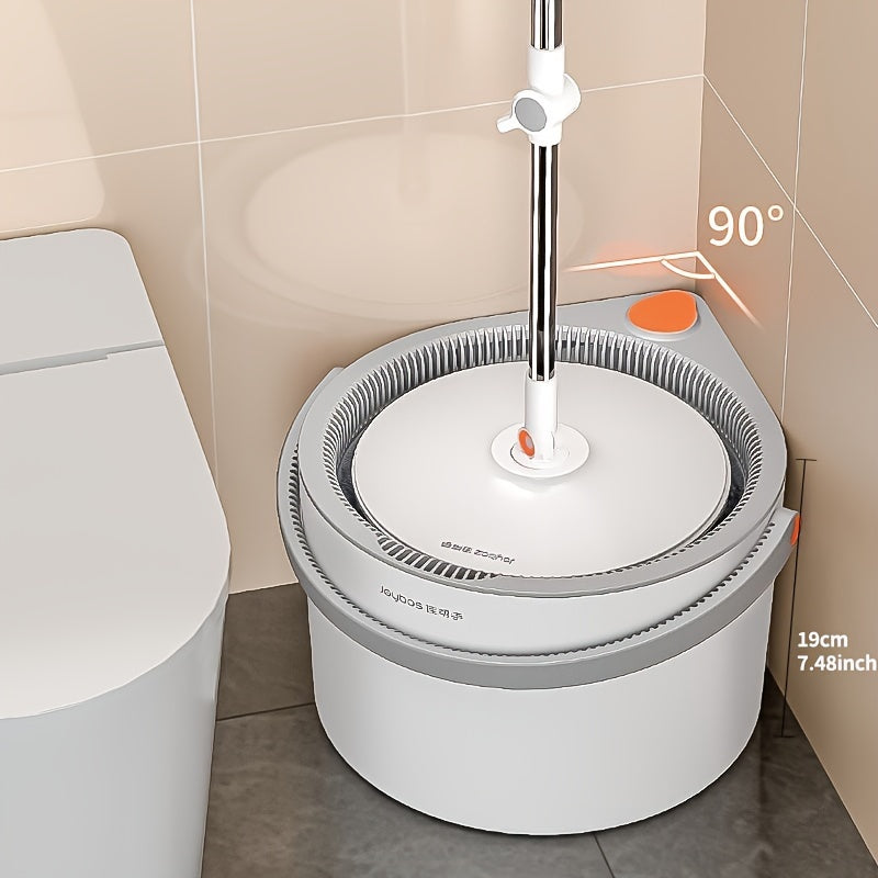 Joybos doira aylanadigan mopu va chelak to'plami iflos/toza suvni ajratish tizimiga, qattiq yog'och va marmar pollari uchun o'z-o'zidan aylanadigan mop boshiga ega va 4 ta padni o'z ichiga oladi.