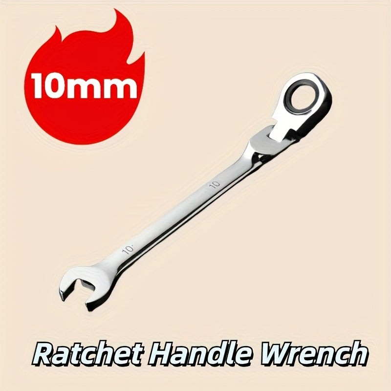 Гибкий головной трещоточный ключ из прочного металла, ручной инструмент для ремонта автомобилей, мотоциклов, велосипедов