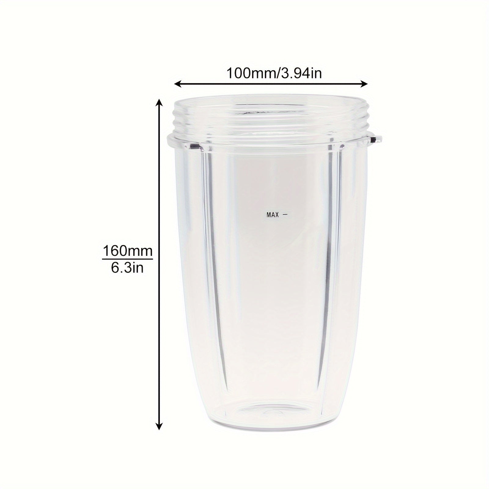 Plastic Replacement Cup with Flip Top Lid for NutriBullet 600W 900W Blenders