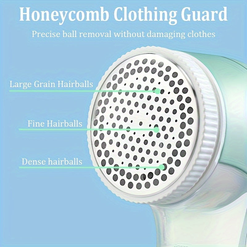 Electric Lint Remover USB Rechargeable with 3 Stainless Steel Blades for Clothes and Fabrics