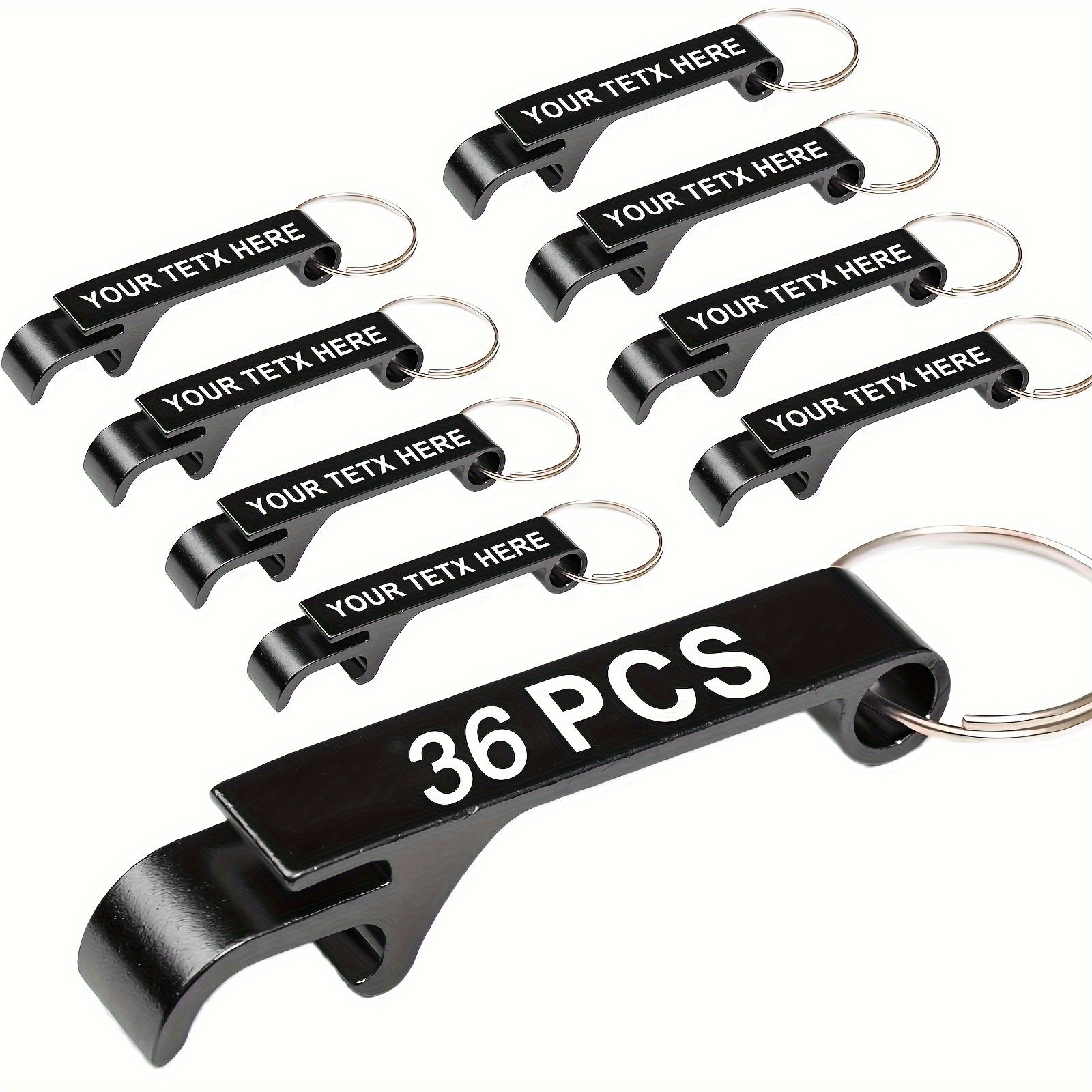 Personalized Keychain Bottle Openers Set of 36 for Gifts and Promotions