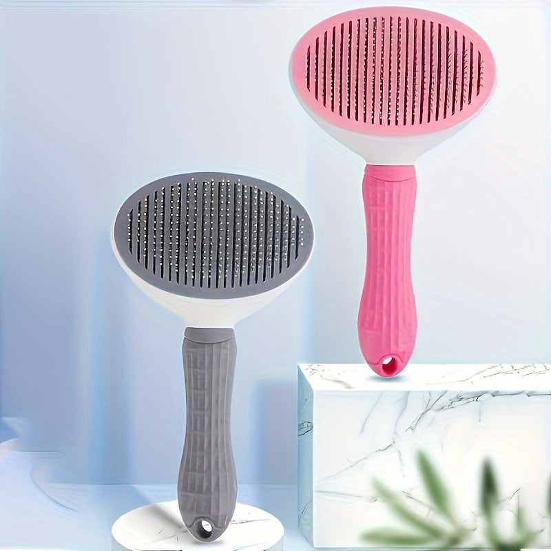 Self-Cleaning Pet Deshedding Comb for Cats and Dogs with One-Click Hair Removal and Automatic Floating Design