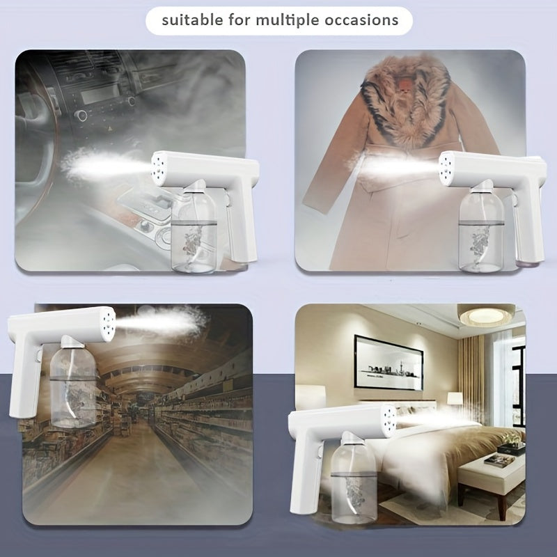 Rechargeable Handheld Nano Steam Cleaner 300ML with Blue Light Atomizer