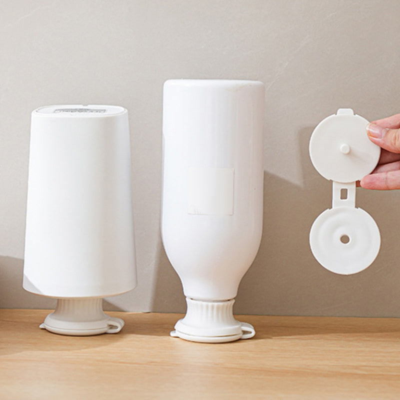 3-Pack Inverted Bottle Cap Adapters Leak-Proof Plastic for Shampoo and Detergent Bottles