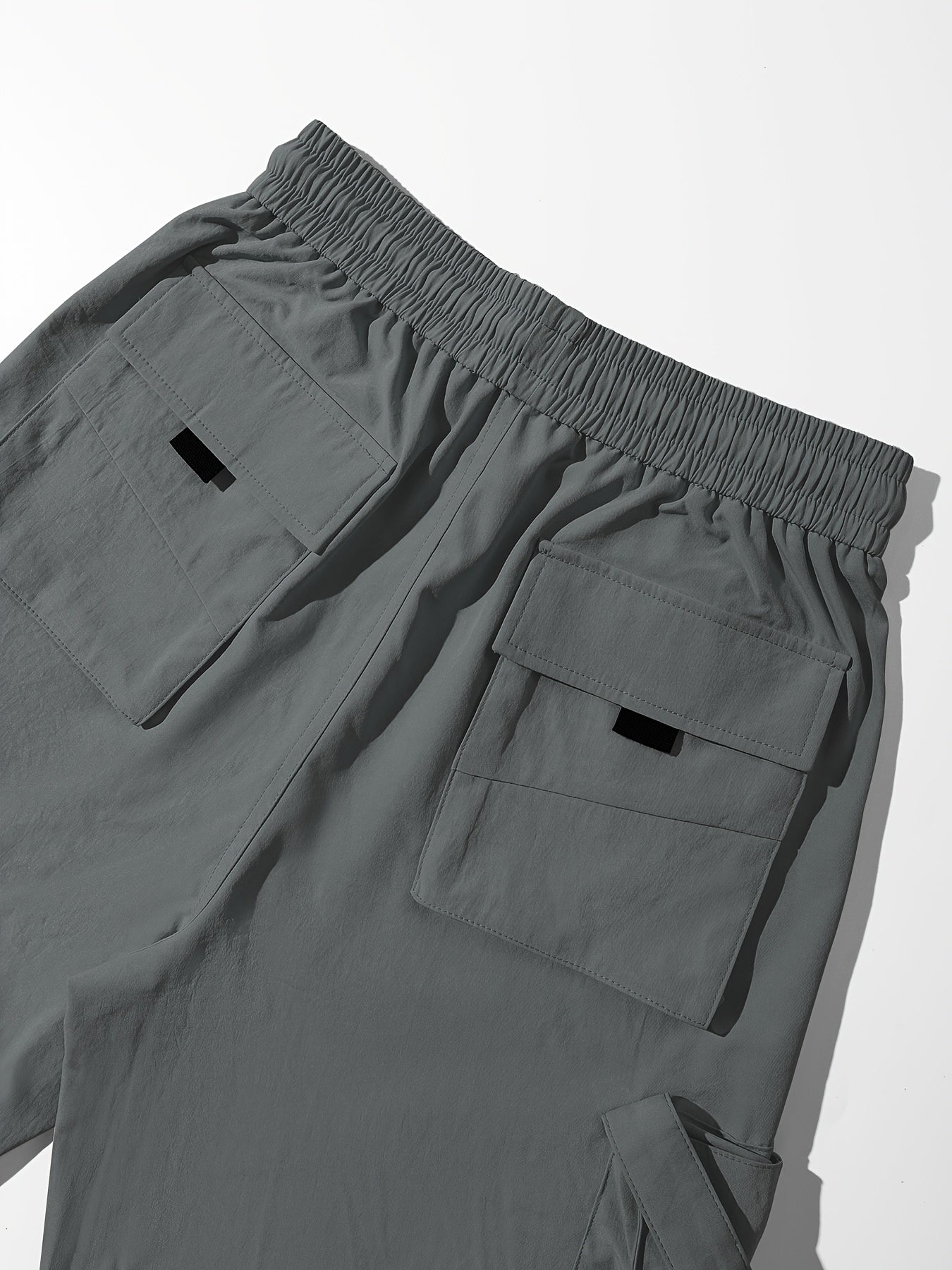 Pantalones cargo de cintura alta para mujer de corte holgado con bolsillos poliéster casual para todas las estaciones