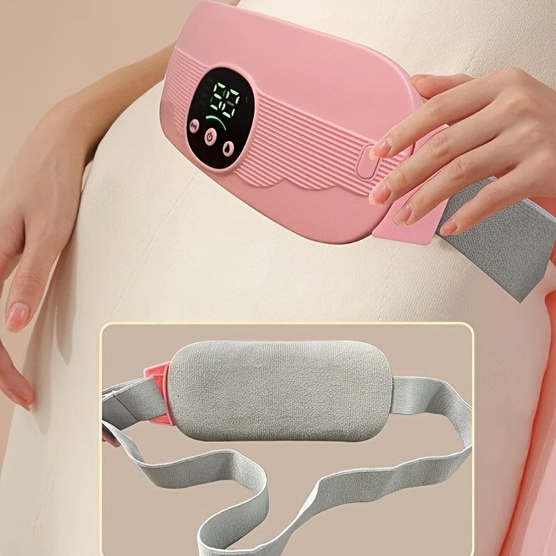 Rechargeable Waist Belt for Women and Girls with Warmth and Vibration Massage Settings