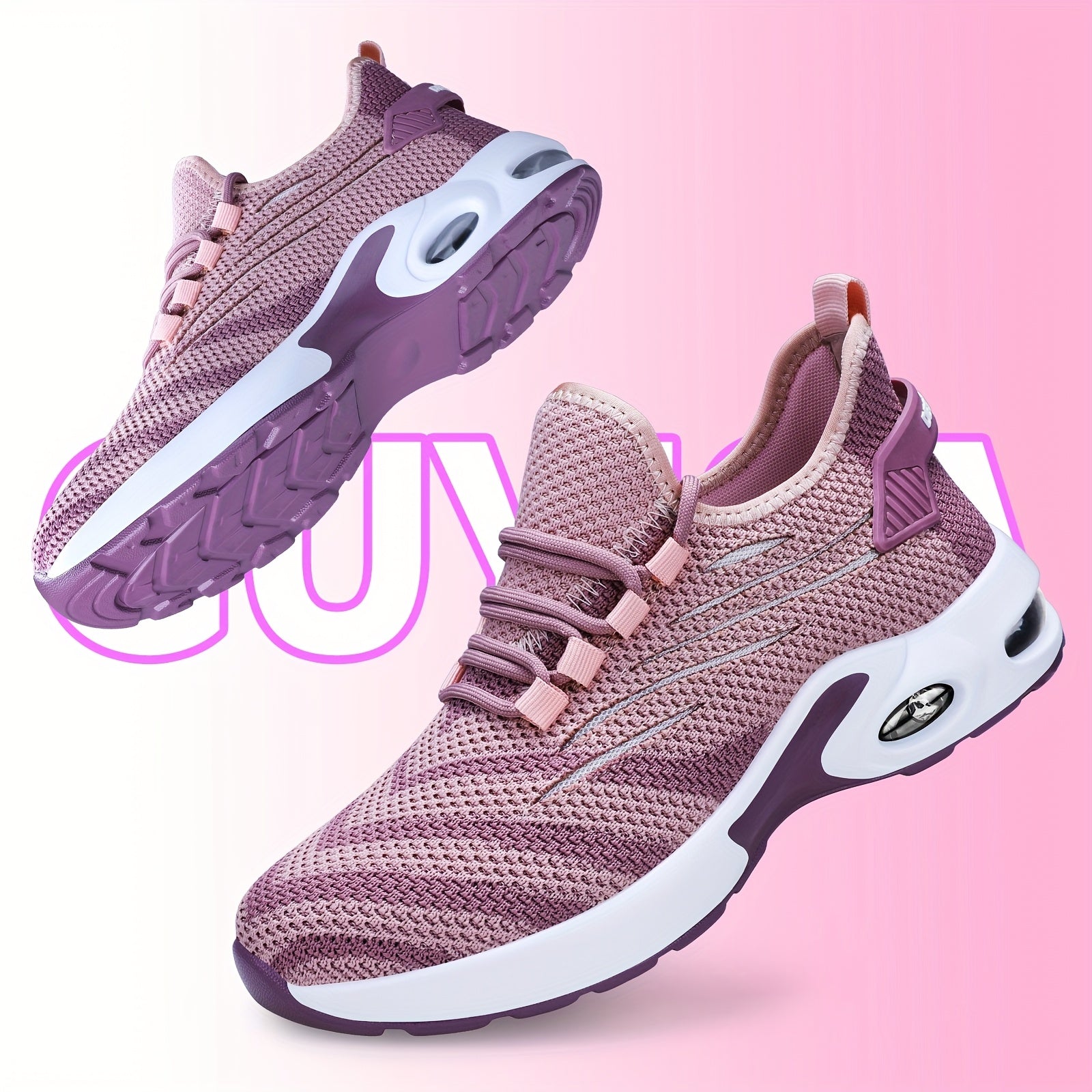 Women's Breathable Knit Safety Shoes Steel Toe Puncture-Resistant All-Season