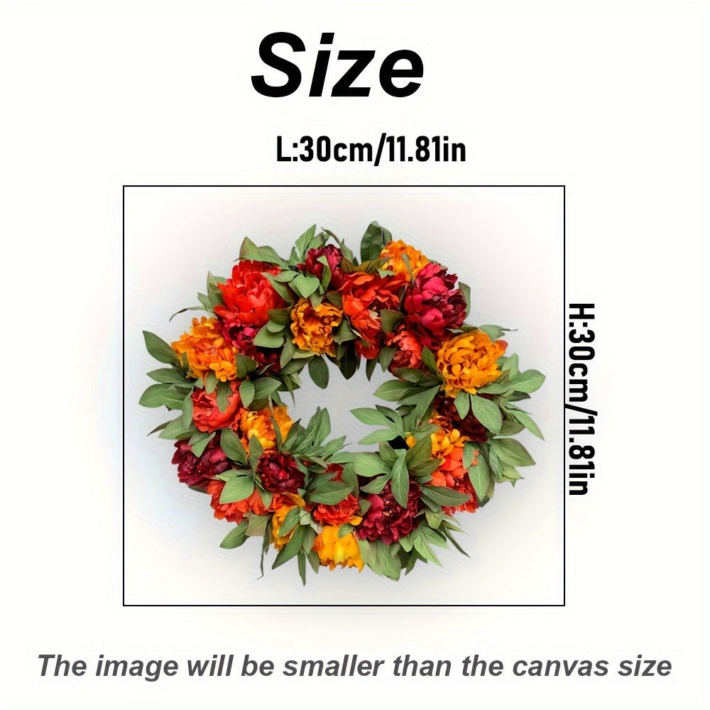 Elegant Floral Greenery Window Sticker for Holiday Decor, Self-Adhesive PVC