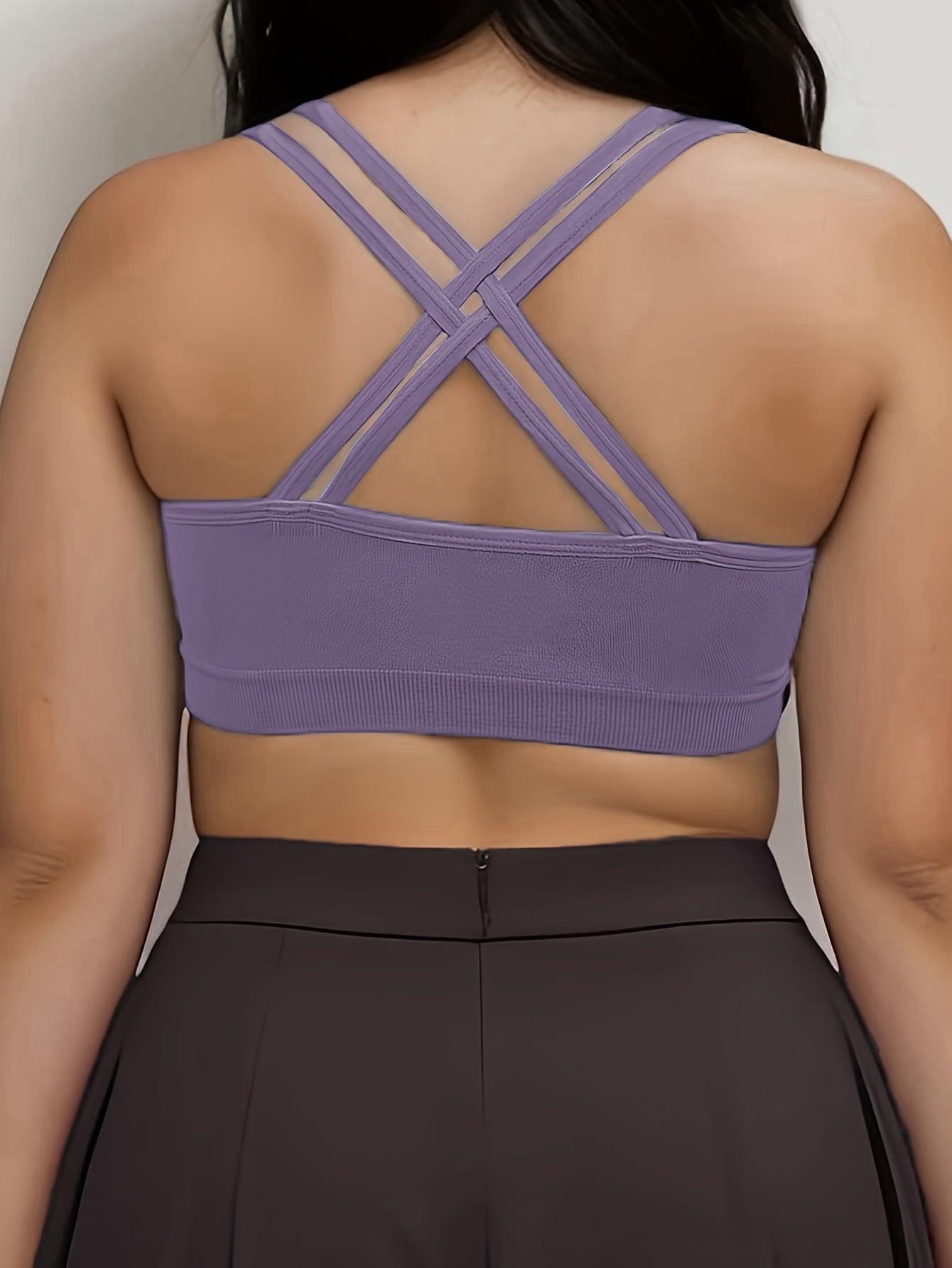 Women's Seamless Plus Size Sports Bra 3 Pack Breathable No Underwire Stretch