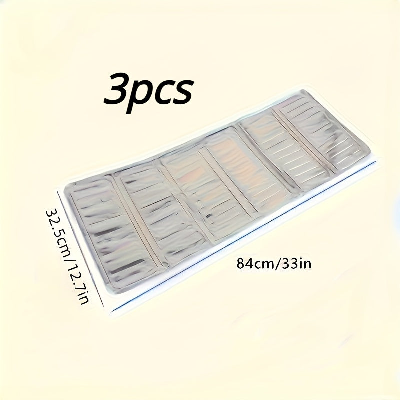 Aluminum Kitchen Stove Oil Splash Shield Set of 3 Folding Heat Resistant Spill Guard