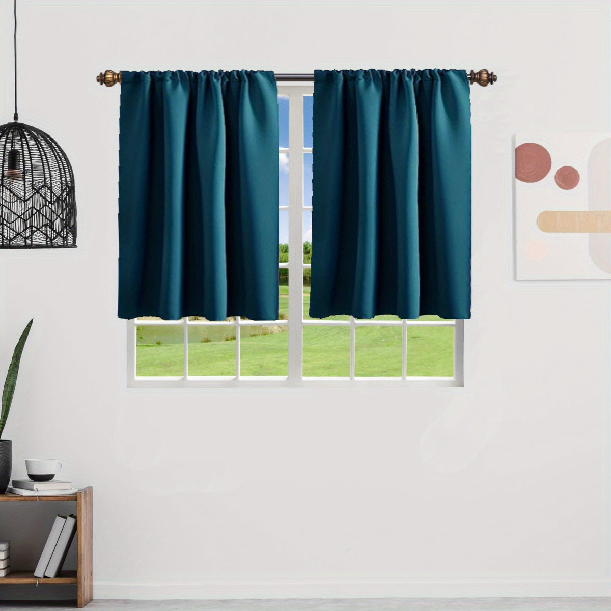 Silvery Rod Curtain for Heat Insulation and Blackout, Room Darkening, 1 Piece