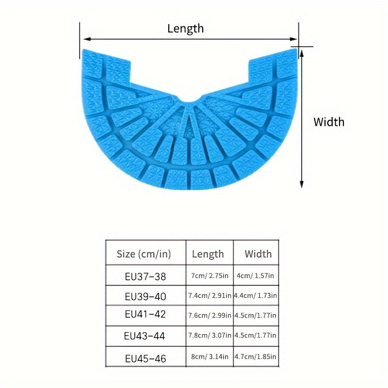 2PCS Anti-Slip Shoe Sole Patches Self-Adhesive Grip for Sneakers Outdoor Sports