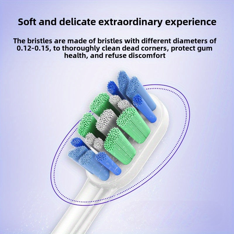 4-Pack Electric Toothbrush Replacement Heads – Universal Fit, Plaque Prevention