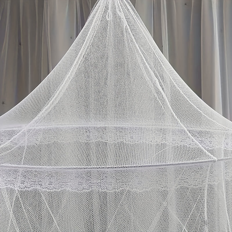 Black Dome Mosquito Net for Single Double Queen Beds with Lace Trim