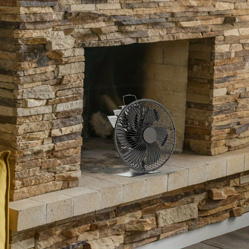 Quiet Fireplace Fan with Auto-Shutoff, Metal Construction, Thermoelectric Blade
