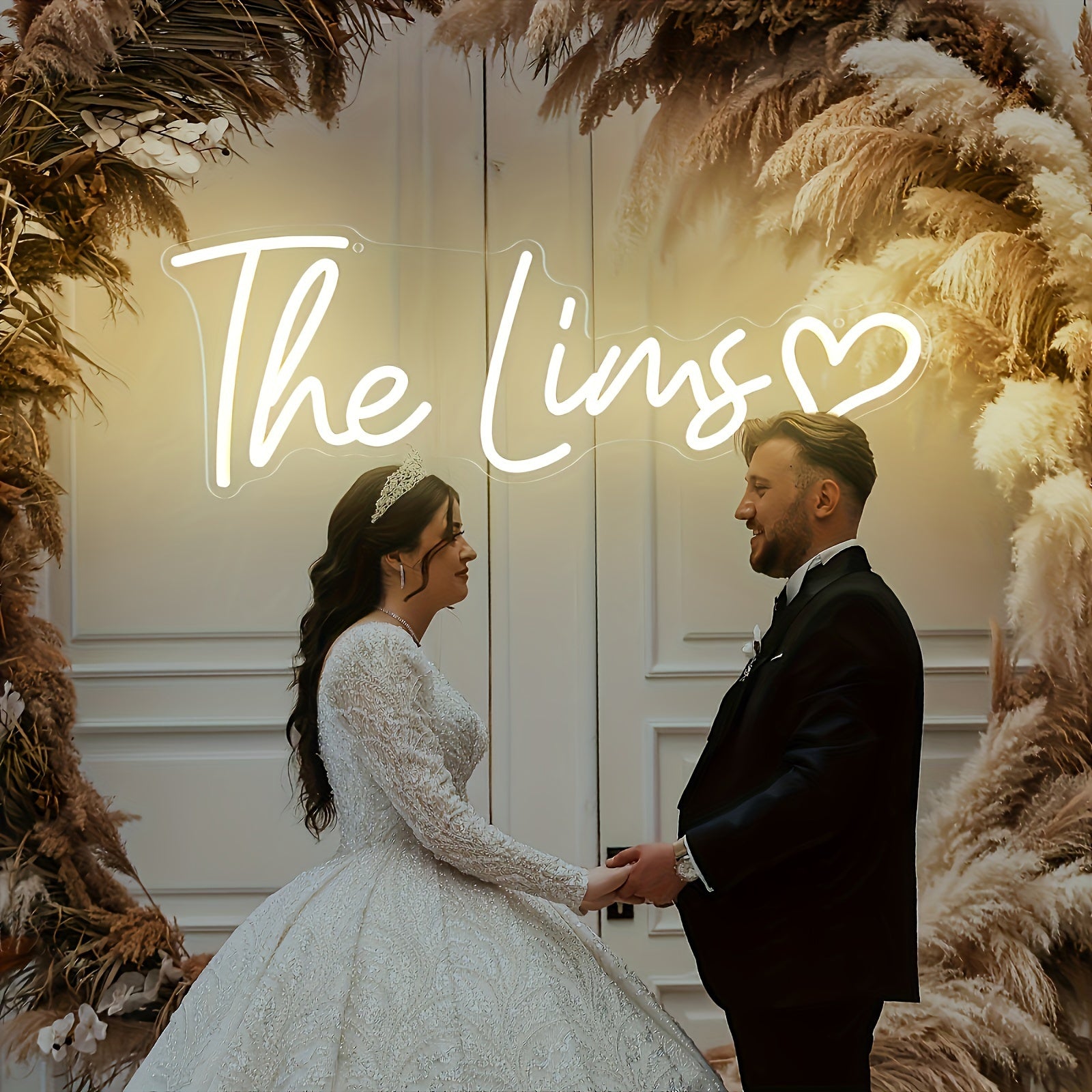 Letrero de neón personalizado con regulador, alimentado por USB para decoración de dormitorio, fiesta, boda