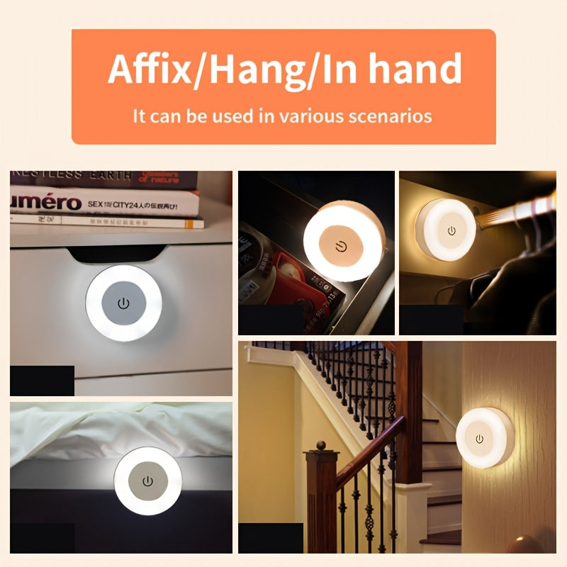 Luz de armario LED con colores ajustables, regulable, recargable por USB, magnética y de montaje en pared