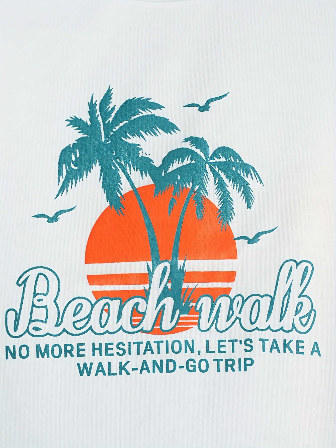 Boys' 3-Piece Tropical Leaf Print Tank Top and Shorts Set Breathable Knit Fabric