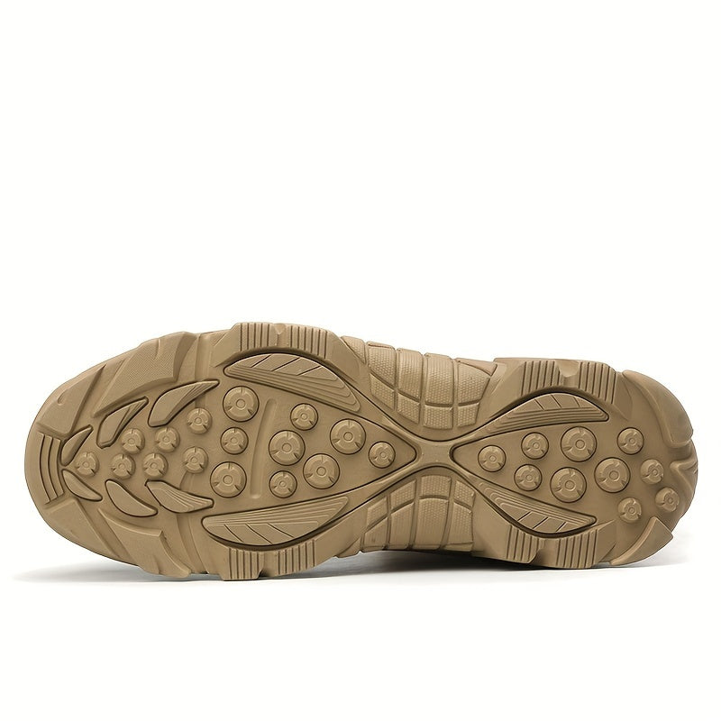 Men and Women Tactical Boots High Top Breathable Fabric Lightweight Desert Work Shoes for Outdoor Hiking Training