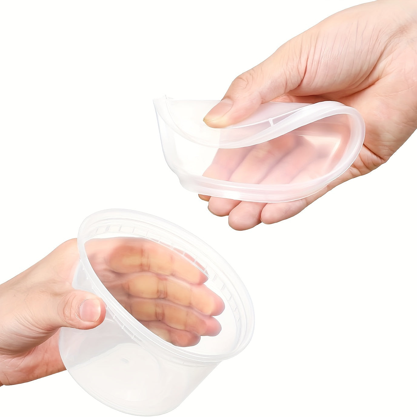 24 Pack 16 Oz Plastic Food Storage Containers with Lids for Freezer Microwave Dishwasher