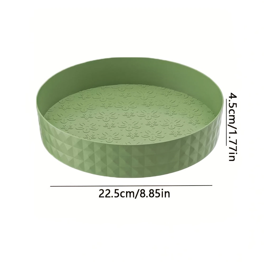 Spinning Spice Rack Organizer with 360° Rotation, Kitchen Storage, Plastic Tray