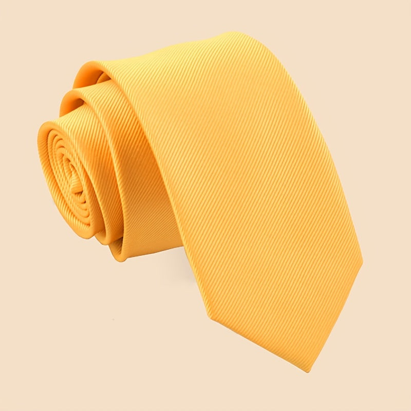 Erkaklar uchun oddiy rangli galstuk, ish kiyimlari va maktab formasi uchun