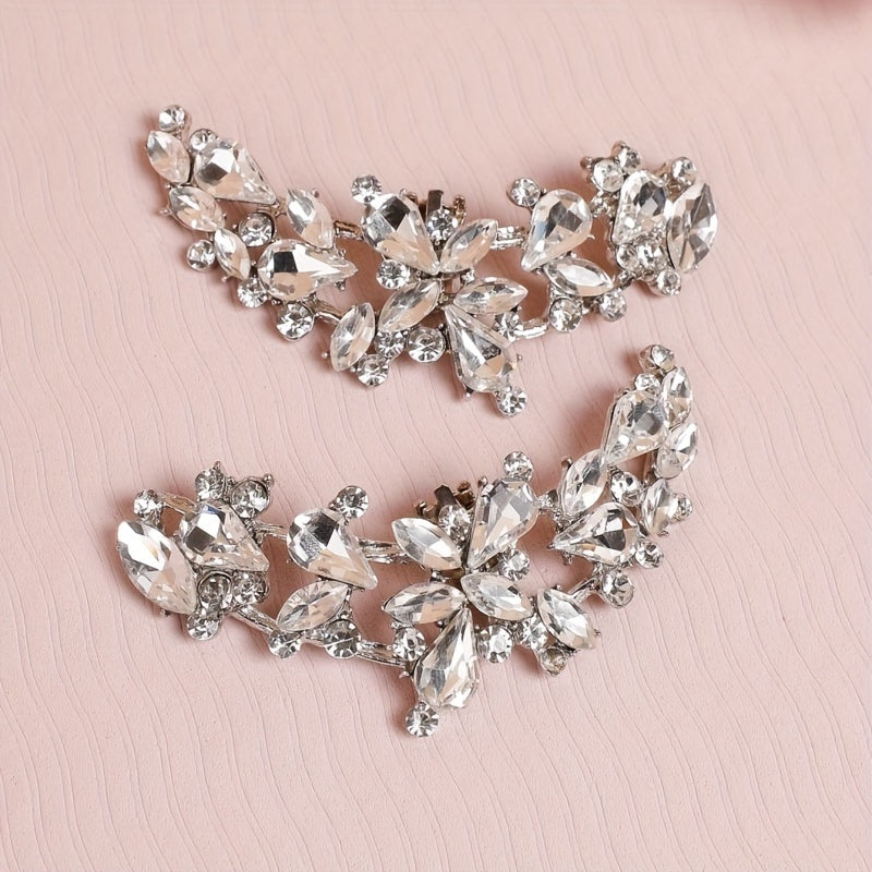 Women's Golden Diamond-Studded Shoe Clips for Shoes Bags and Pockets