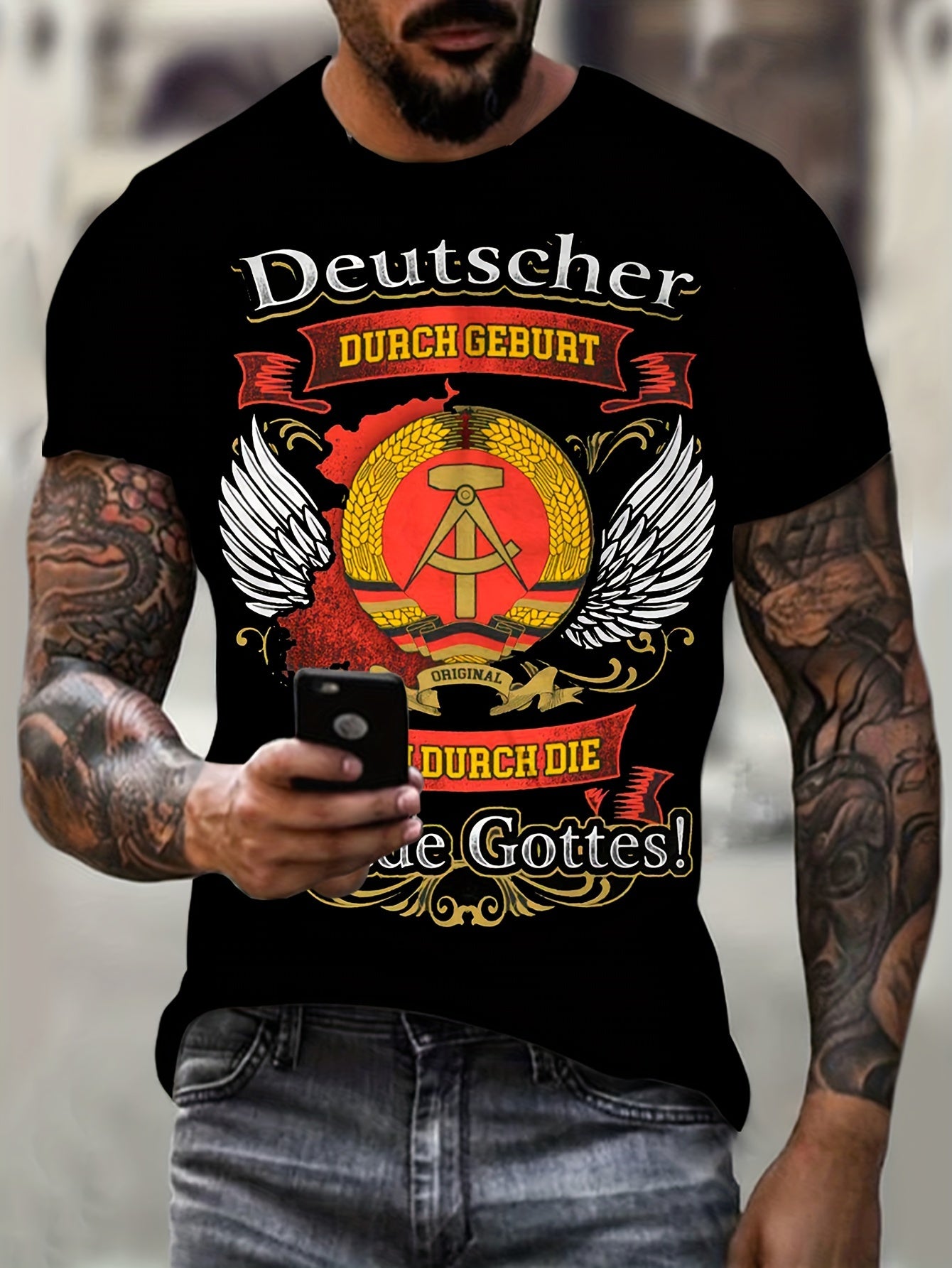 Plus Size Men's Graphic Print T-Shirt Summer Short Sleeve Casual All Over Print