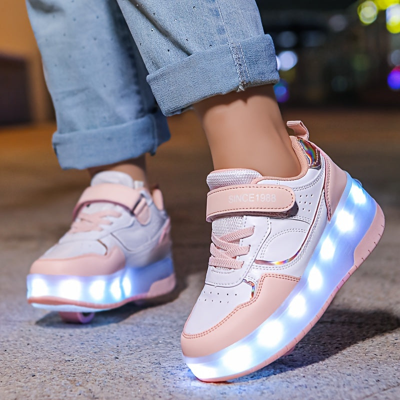 Kids LED Light-Up Shoes for Boys and Girls Breathable Durable All-Season Casual Running Shoes