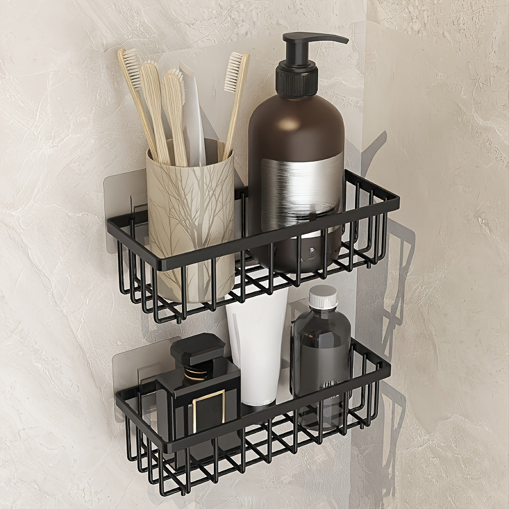 Wall Mounted Adhesive Storage Boxes for Kitchen Bathroom Organization