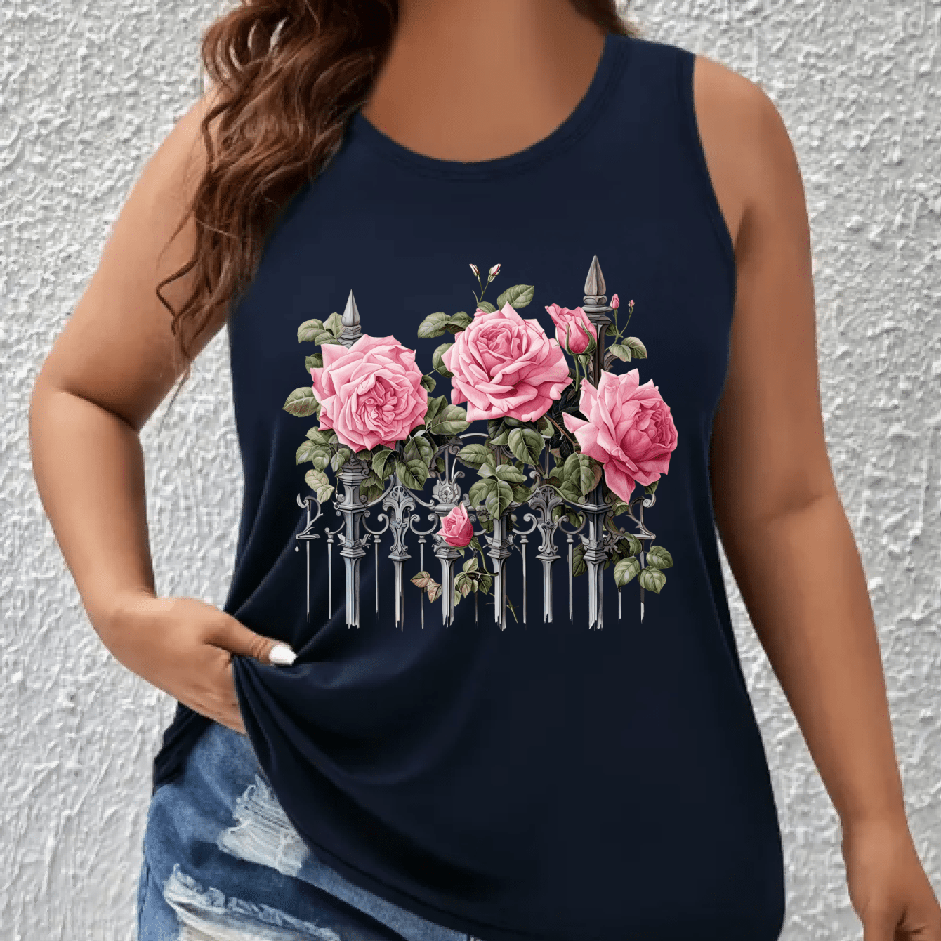 Women's Summer Off-The-Shoulder Printed Midi Vest Breathable Casual Top