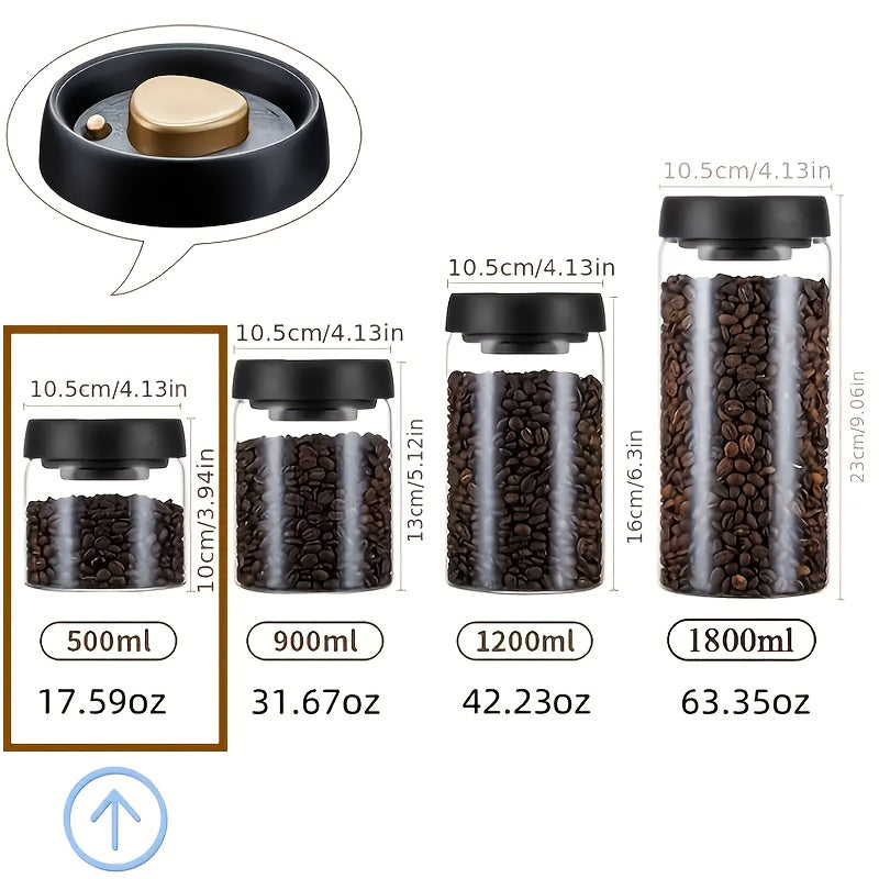 Vacuum Glass Storage Container—Borosilicate Acid Glass, Moisture-Proof, Microwave Safe