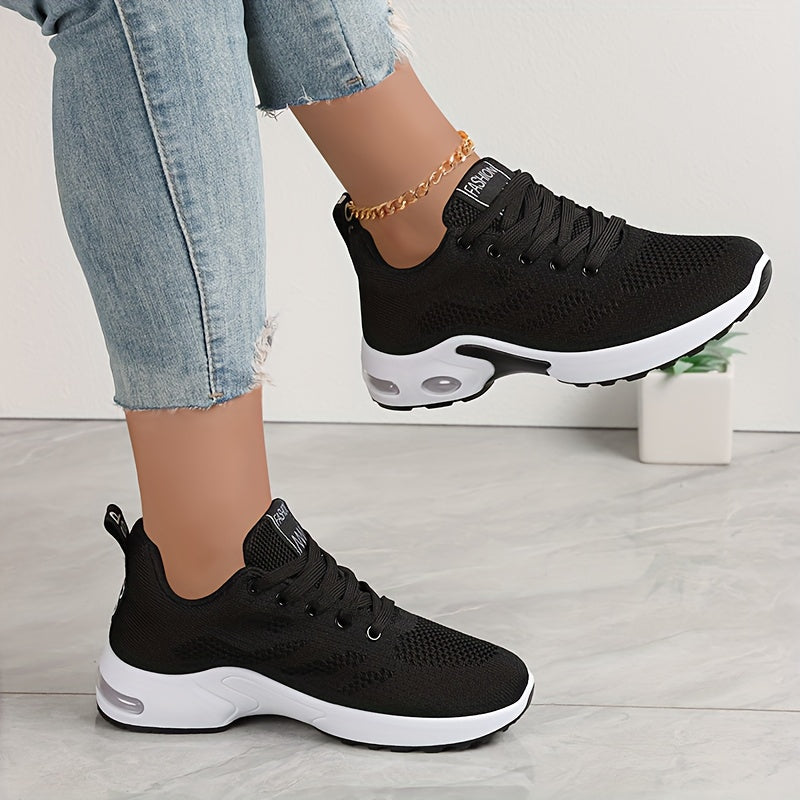 Women's Lightweight Breathable Casual Sneakers Low-Top Walking Shoes White