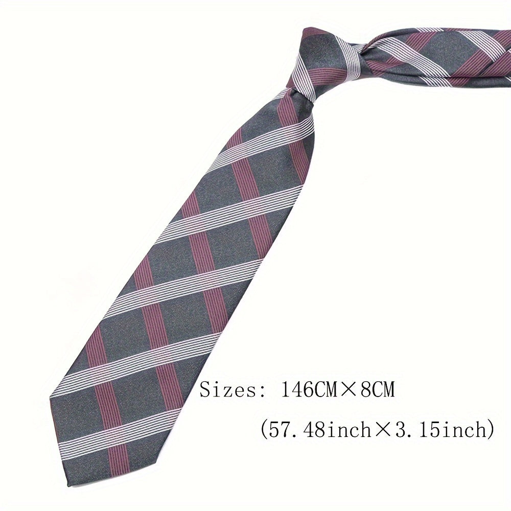 Polyester Plaid Necktie for Men 1 Piece