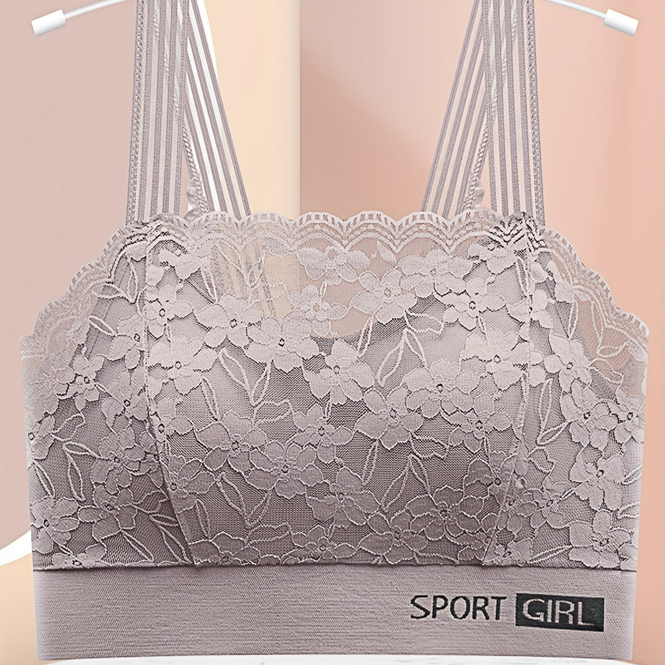 Women's Floral Lace Padded Bra Full Coverage Breathable Underwear