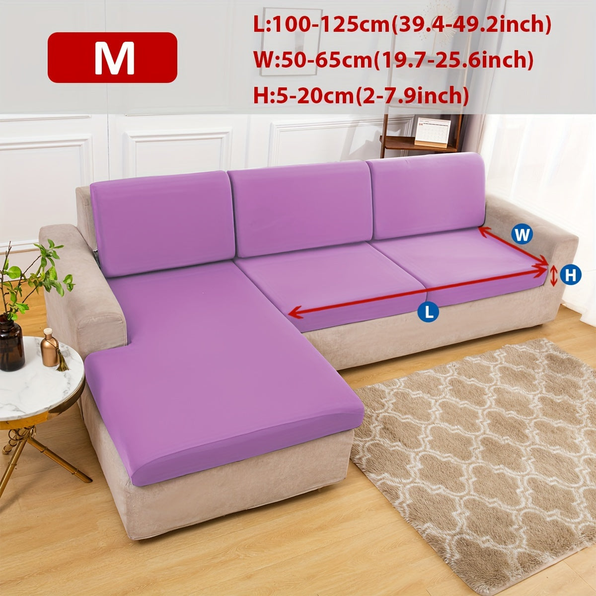 Klassik cho'ziladigan divan qoplamasi, armchair'dan bo'lak divanlargacha mos keladigan elastik lenta slipcover, mashinada yuviladigan polyester va spandeks aralashmasi, bitta o'rindiqdan to'rt o'rindiqli divanlargacha mos keladi.