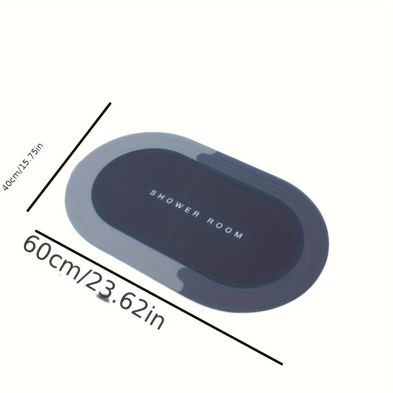 Fast-Drying Plush Diatomaceous Earth Bath Mat Slip-Resistant Highly Absorbent