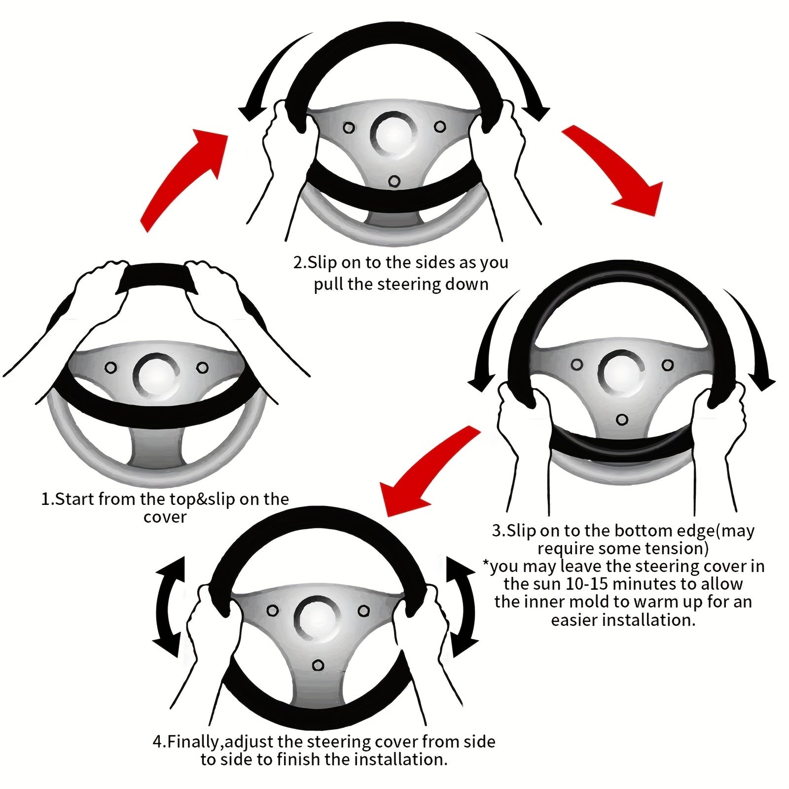 Women Soft Colorful Paw Print Steering Wheel Cover 38.1cm Anti Slip Durable